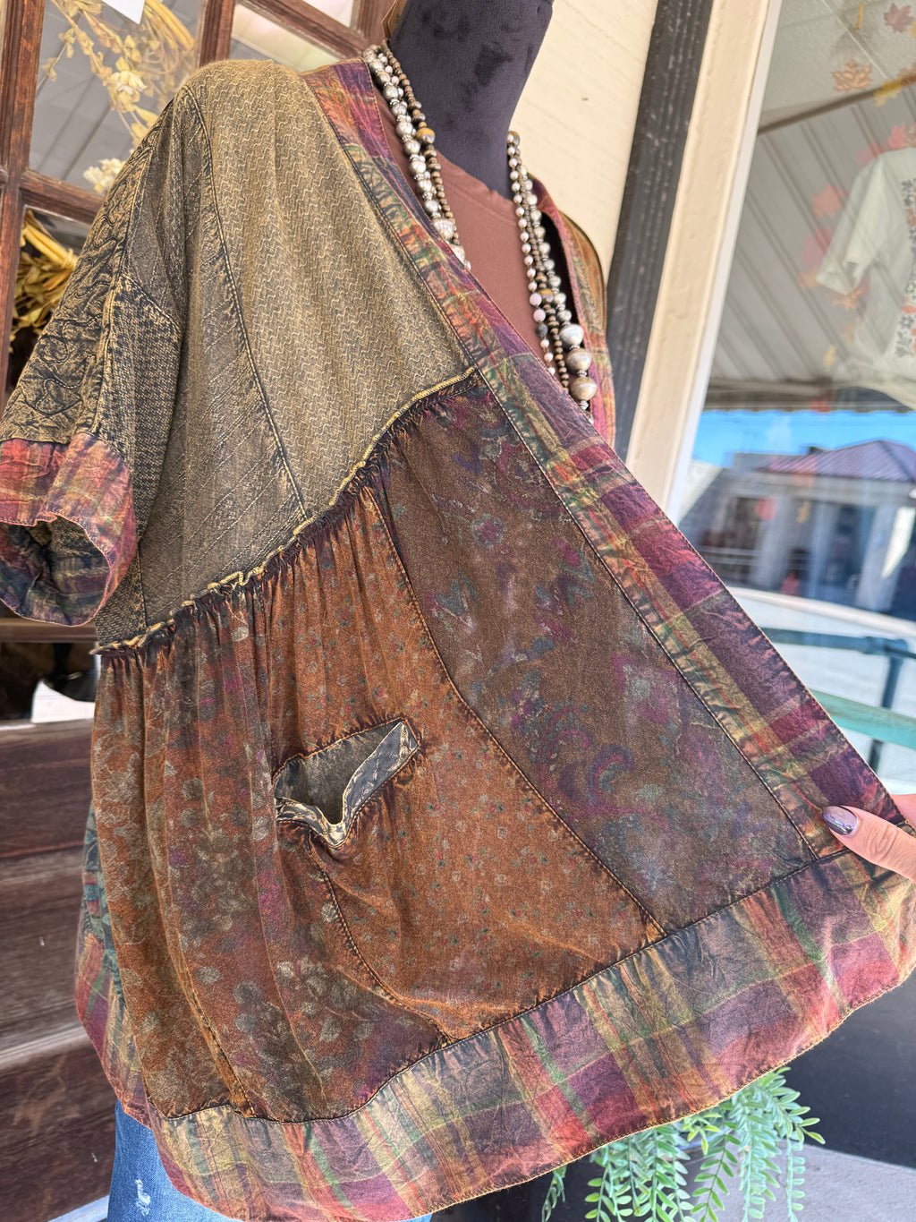 Amber Roads Patchwork Kimono