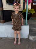 Cheetahlicious Bamboo Button-up Short Set