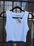 Ribbed Scooped Neck Crop Tank (choose your color)