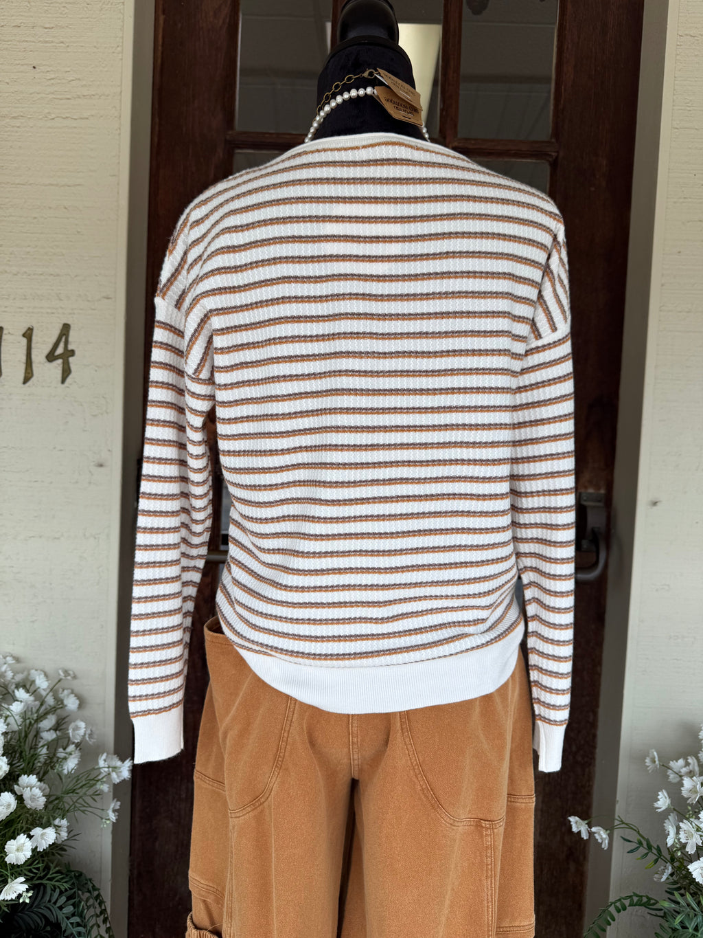 Golden Mocha Stripe Sweater