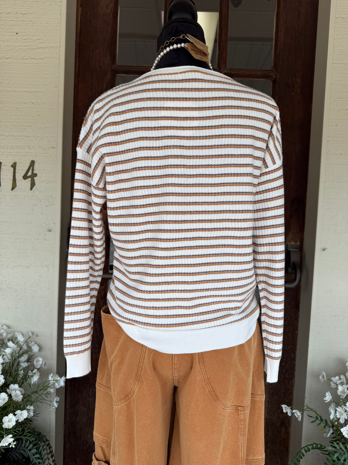 Golden Mocha Stripe Sweater