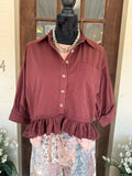 Wine Country Ruffle Top