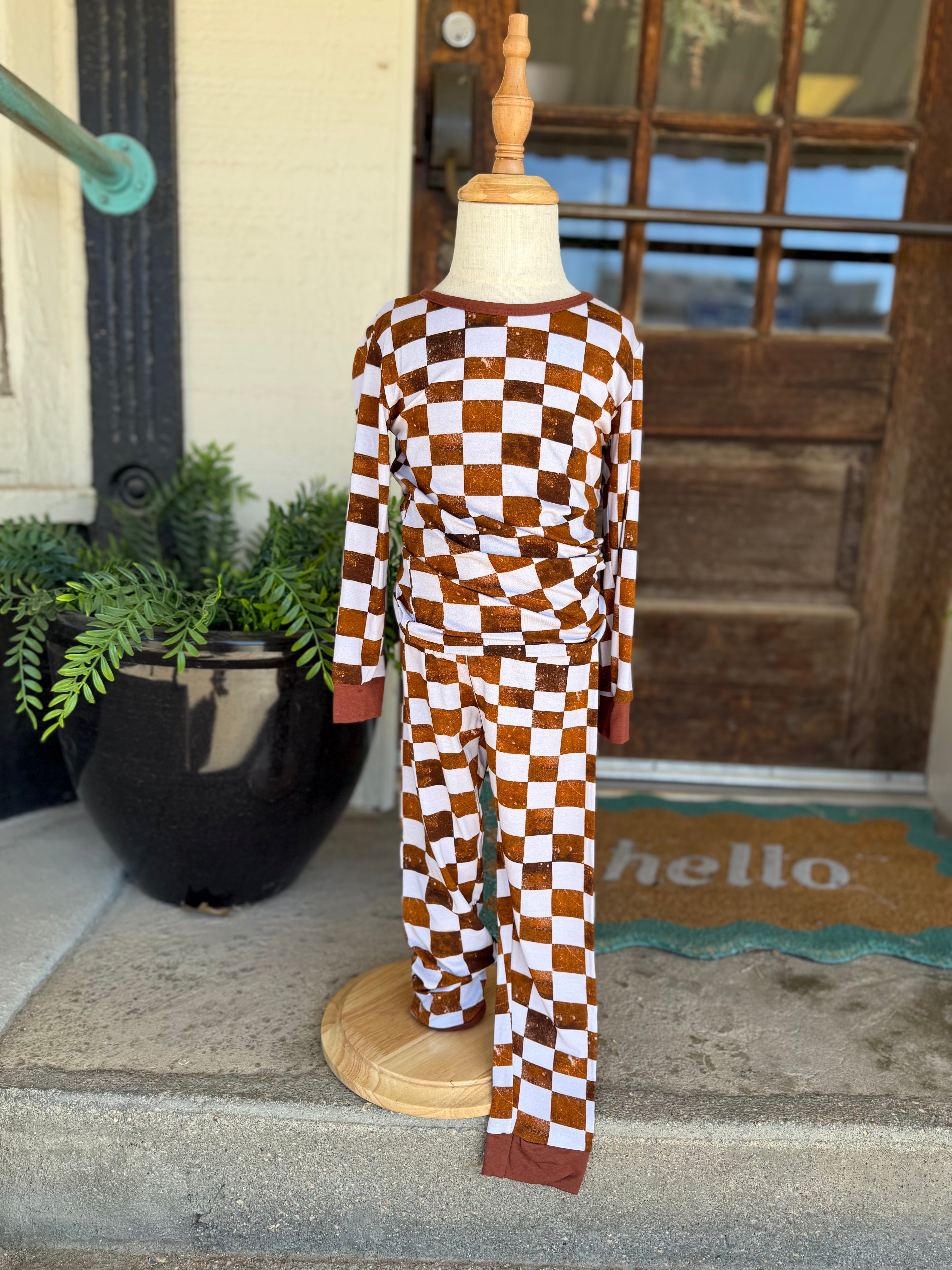 Bamboo 2 piece - Weathered Check