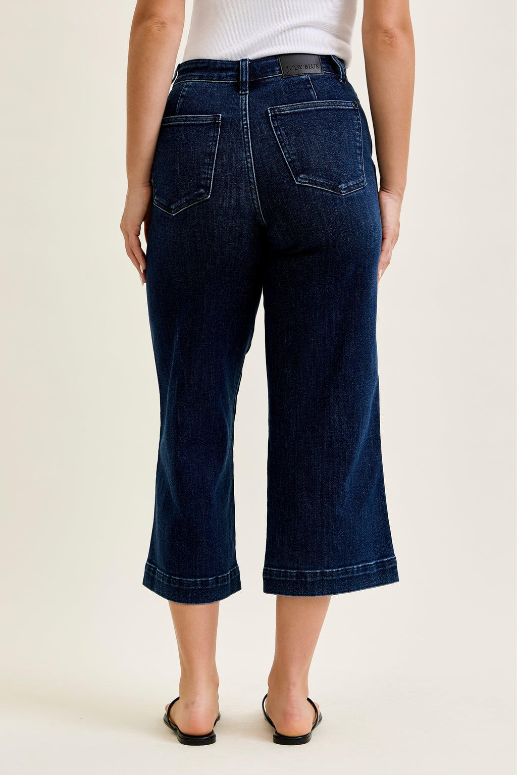 Judy Blue Jet Set Wide Leg Cropped Jean