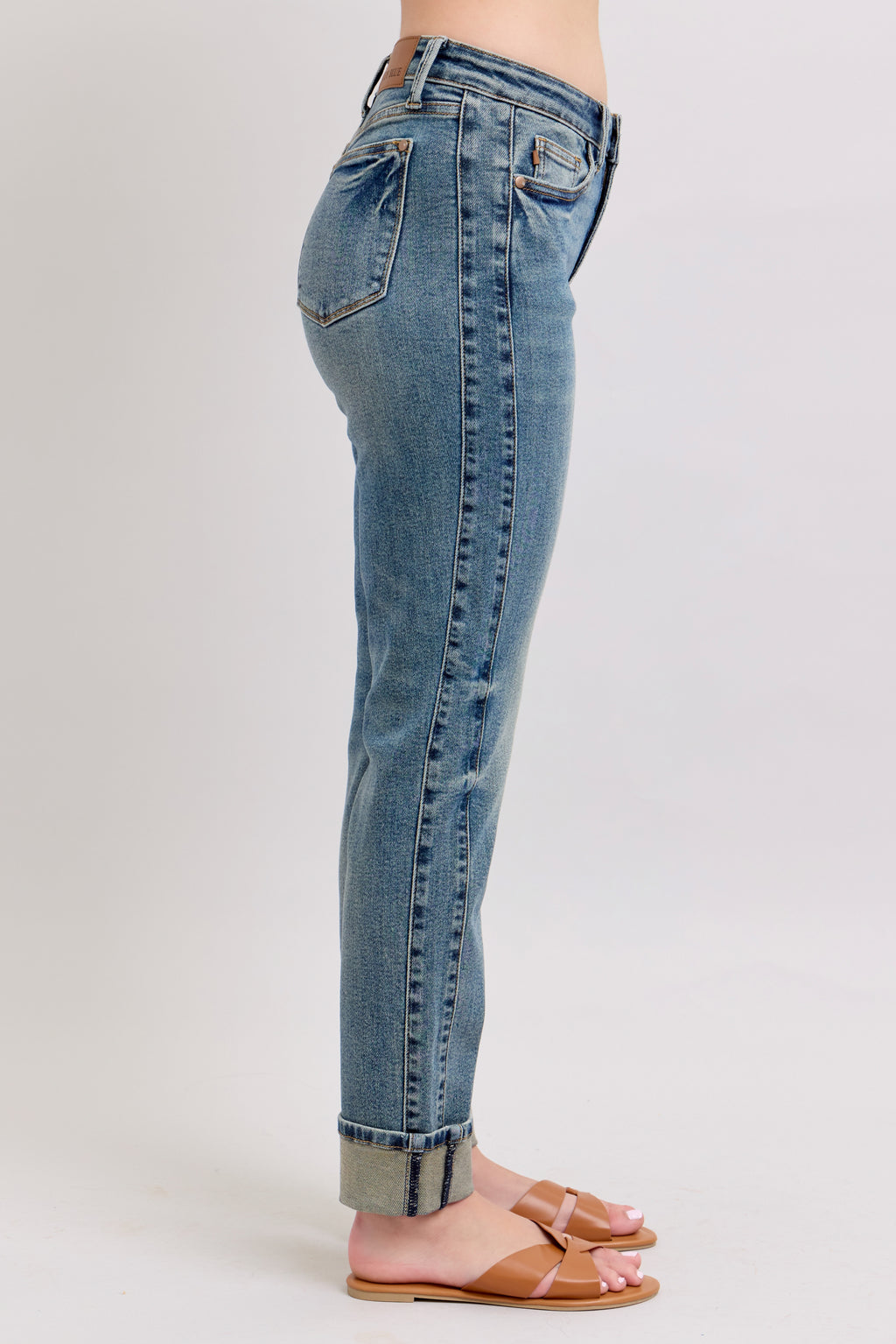 JB Vintage Wash Double Roll Cuff Boyfriend 88946