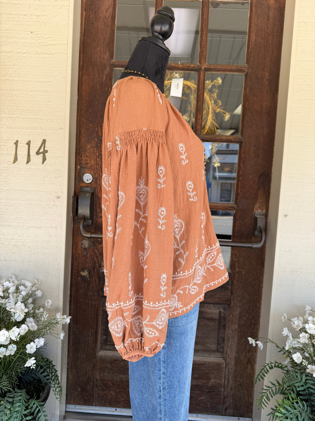 Golden Hour Embroidered Blouse