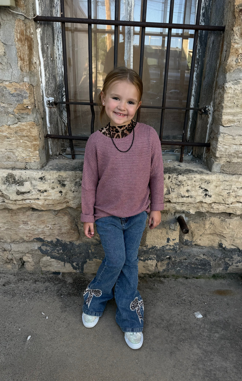 Rosy Days Waffle Tunic