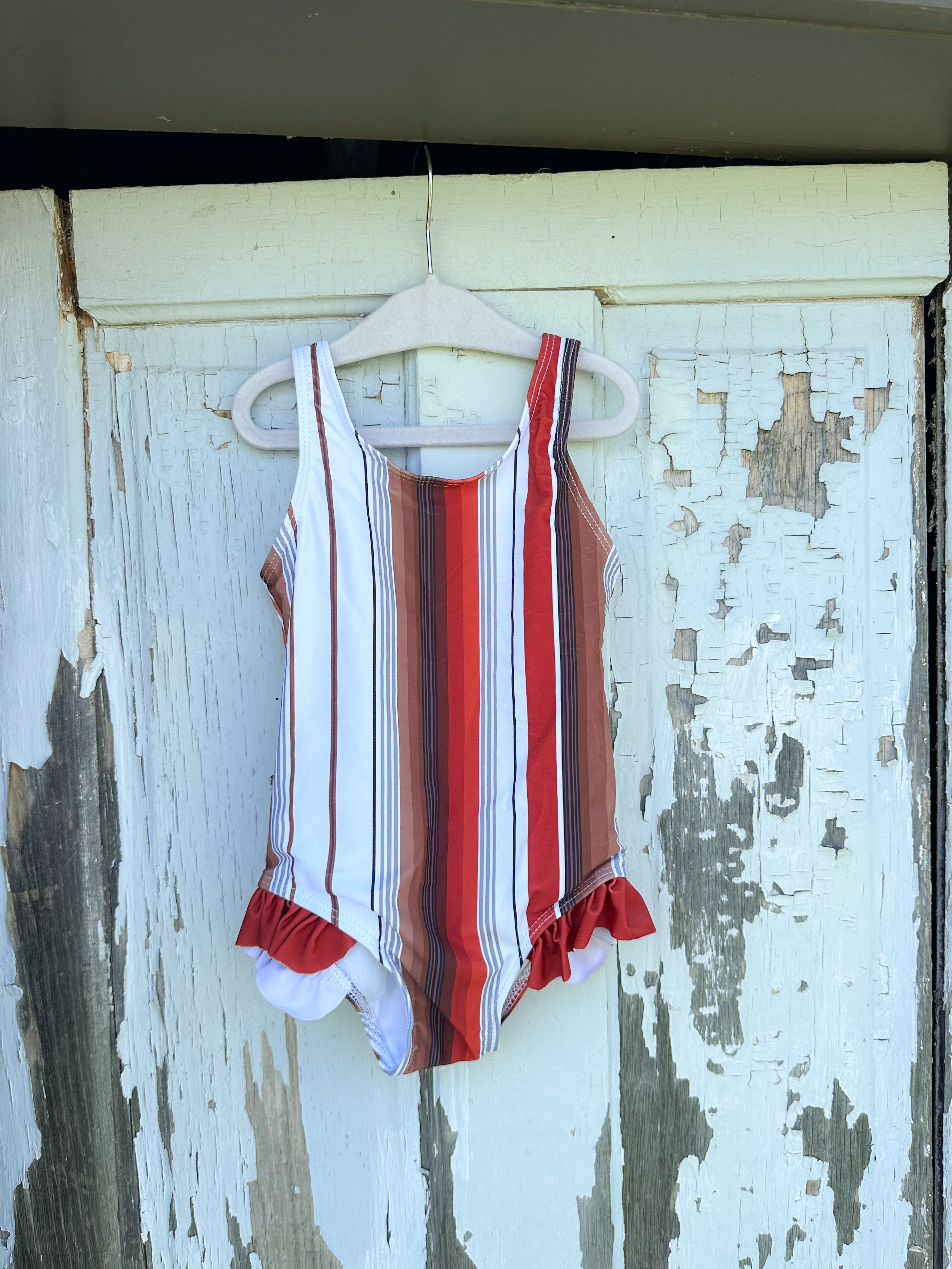 Girls Saddle Stripes Western Swim