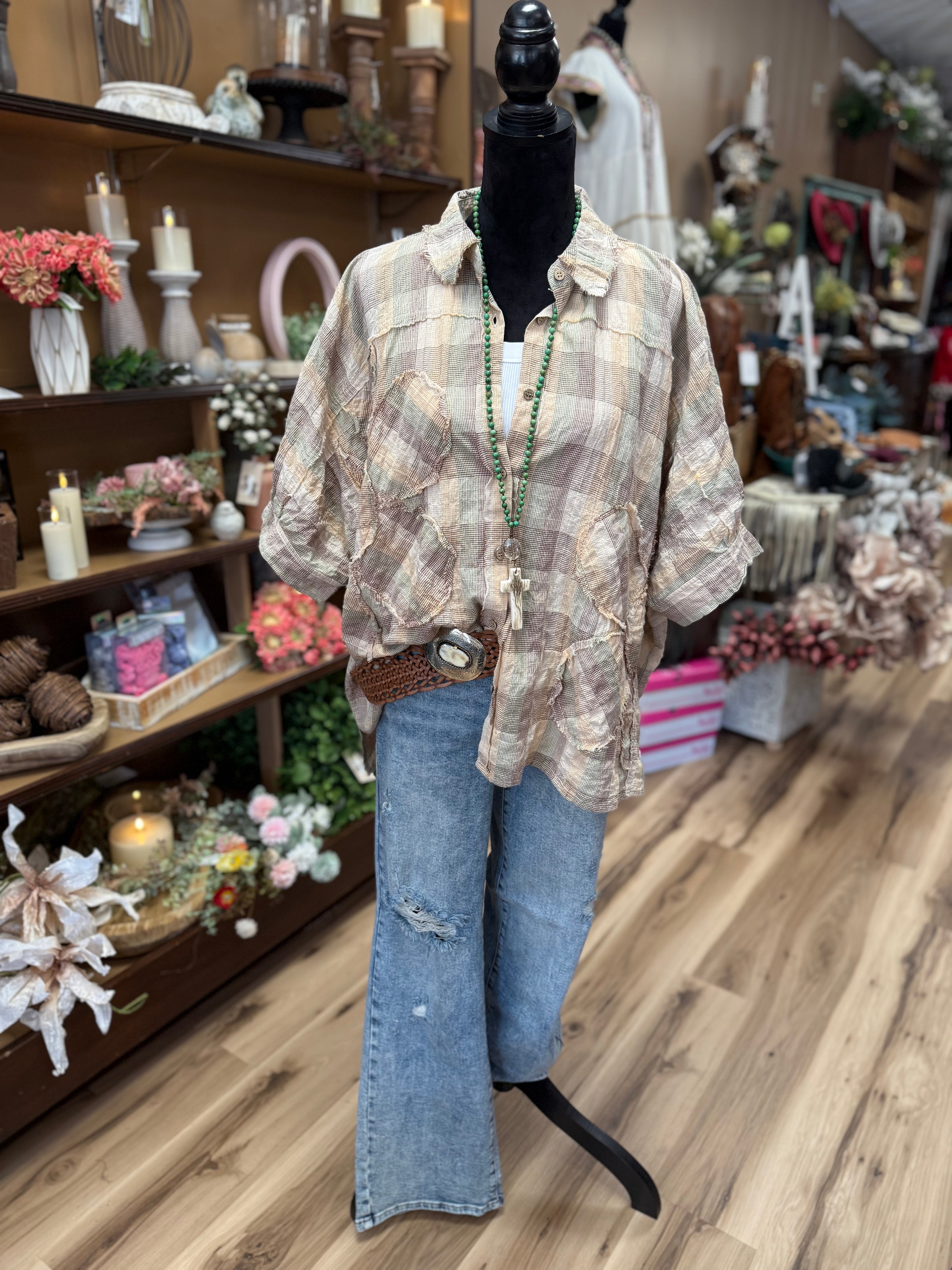Golden Daisy Patch Top