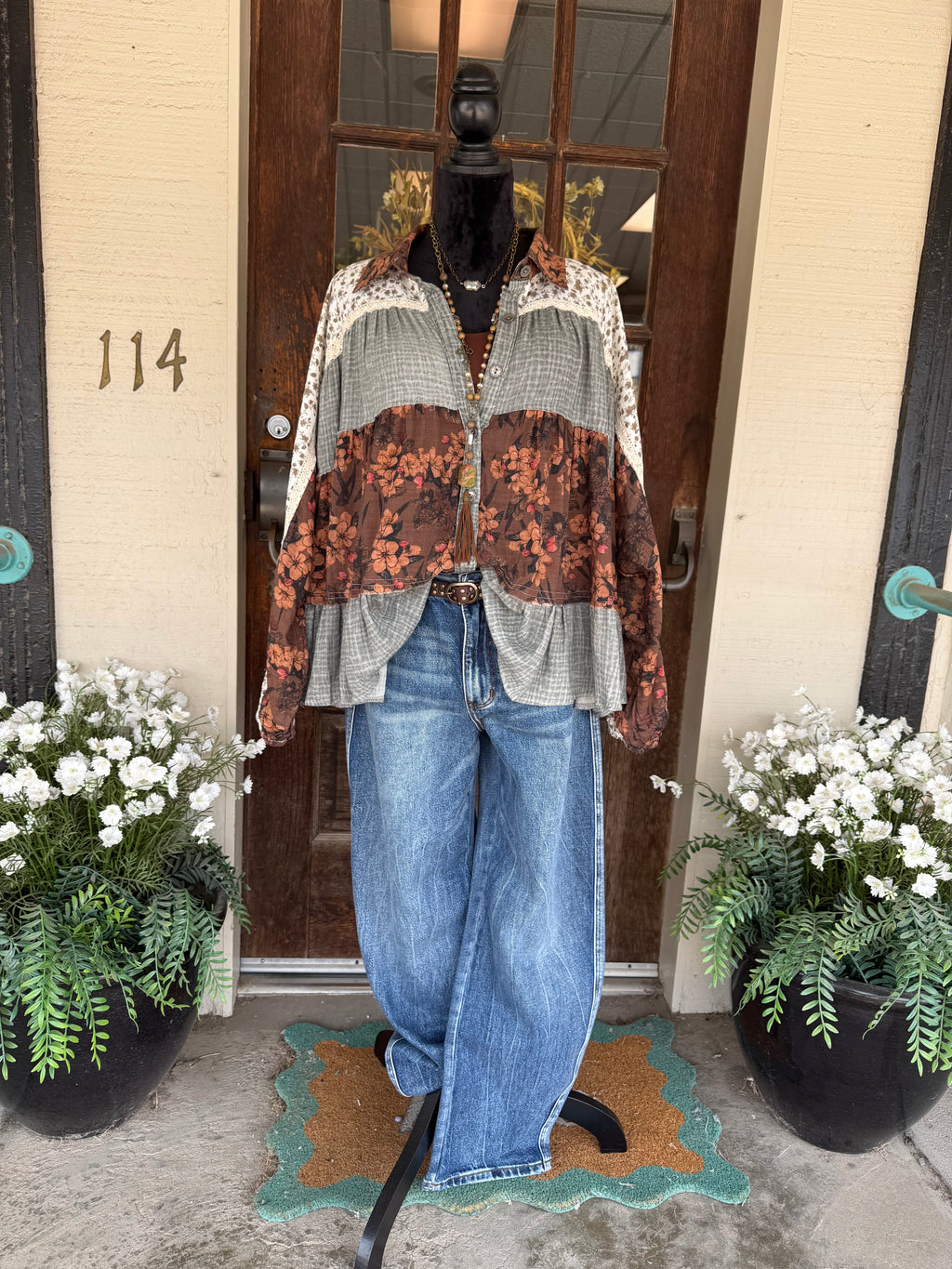 Autumn Story Patchwork Blouse