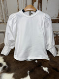 White Puff Sleeve Top