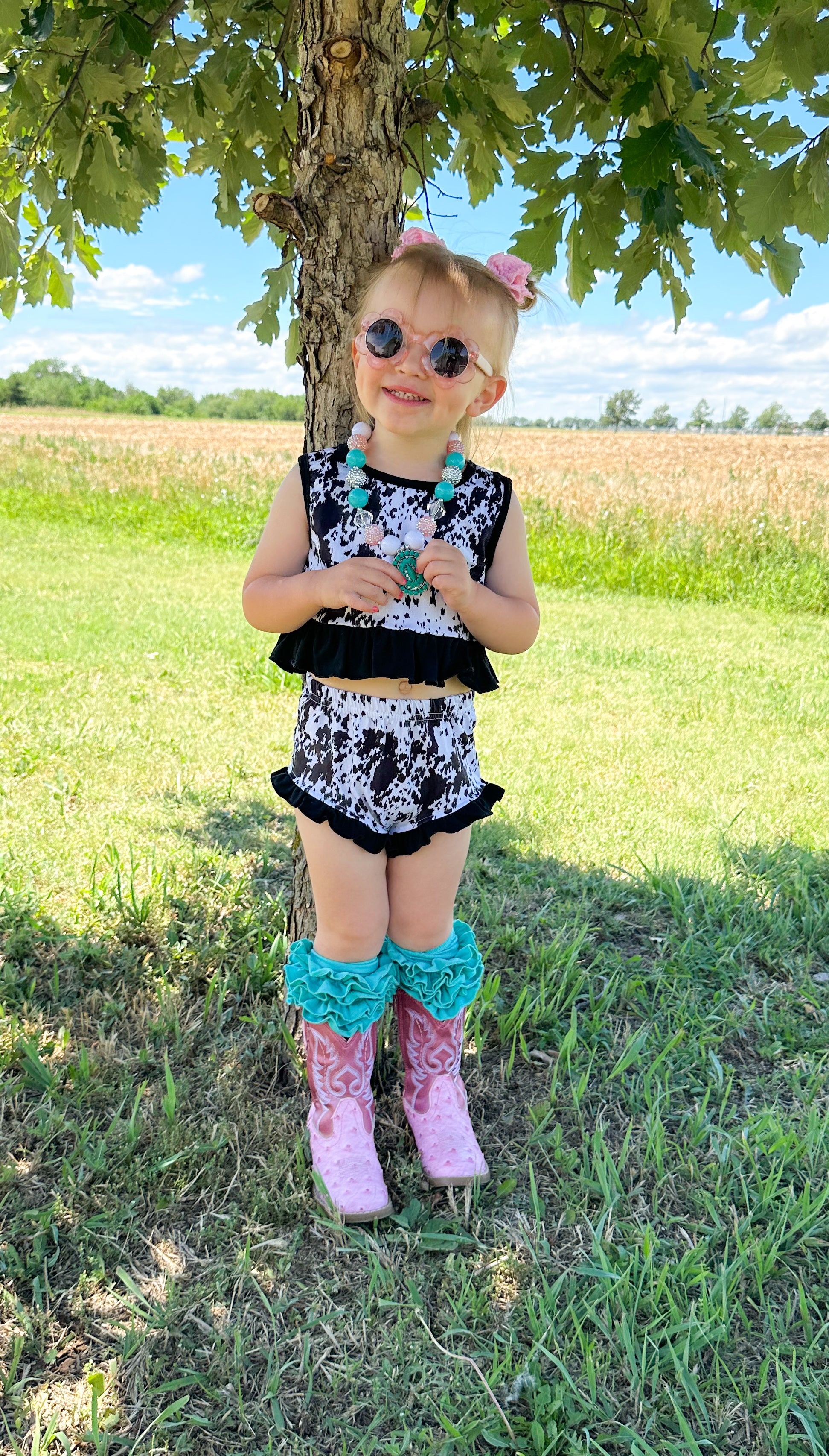 Girls Spotted Sass Set