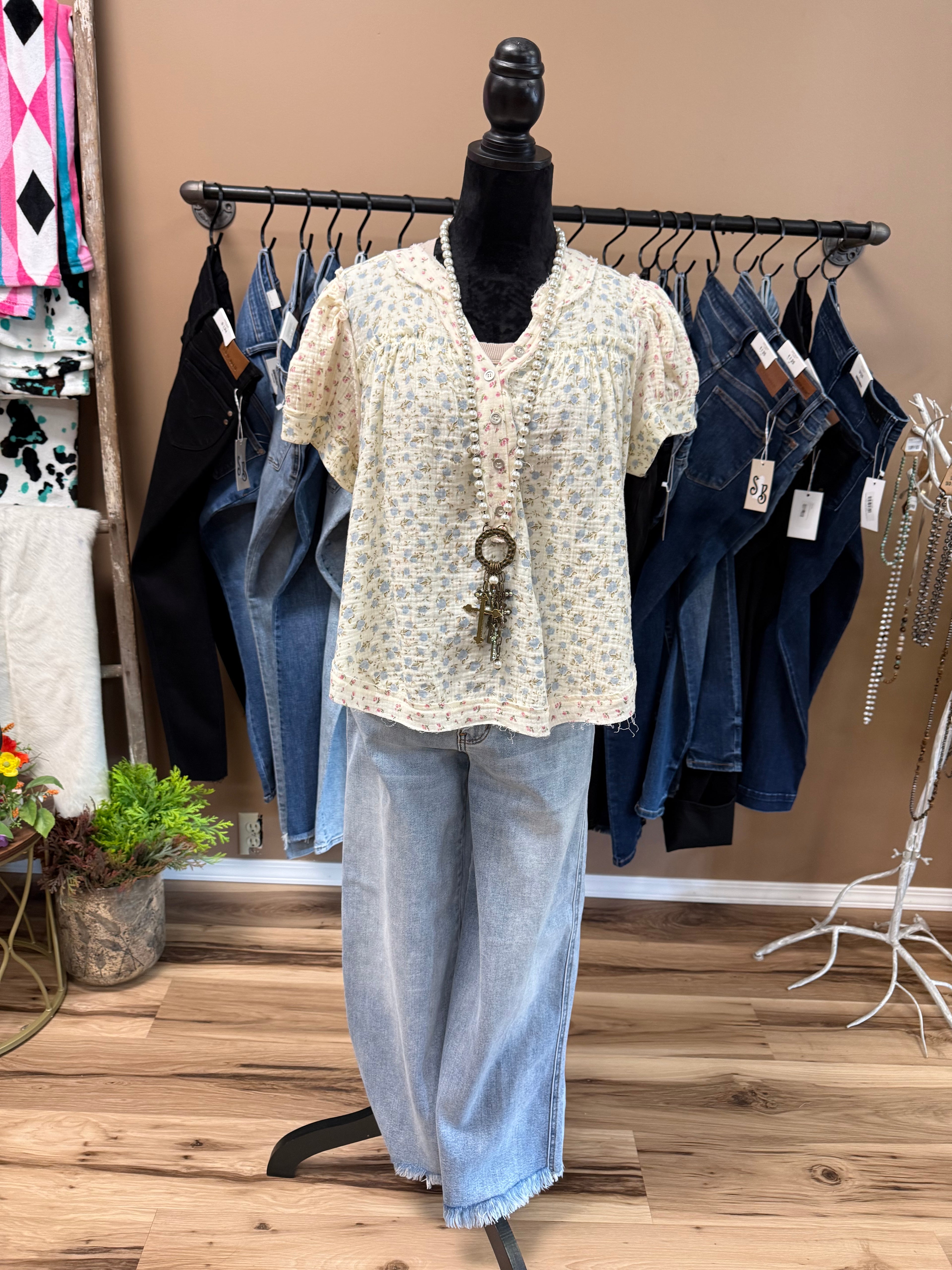 Front Porch Floral Top