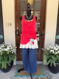 Heatwave Babydoll Tank - Red