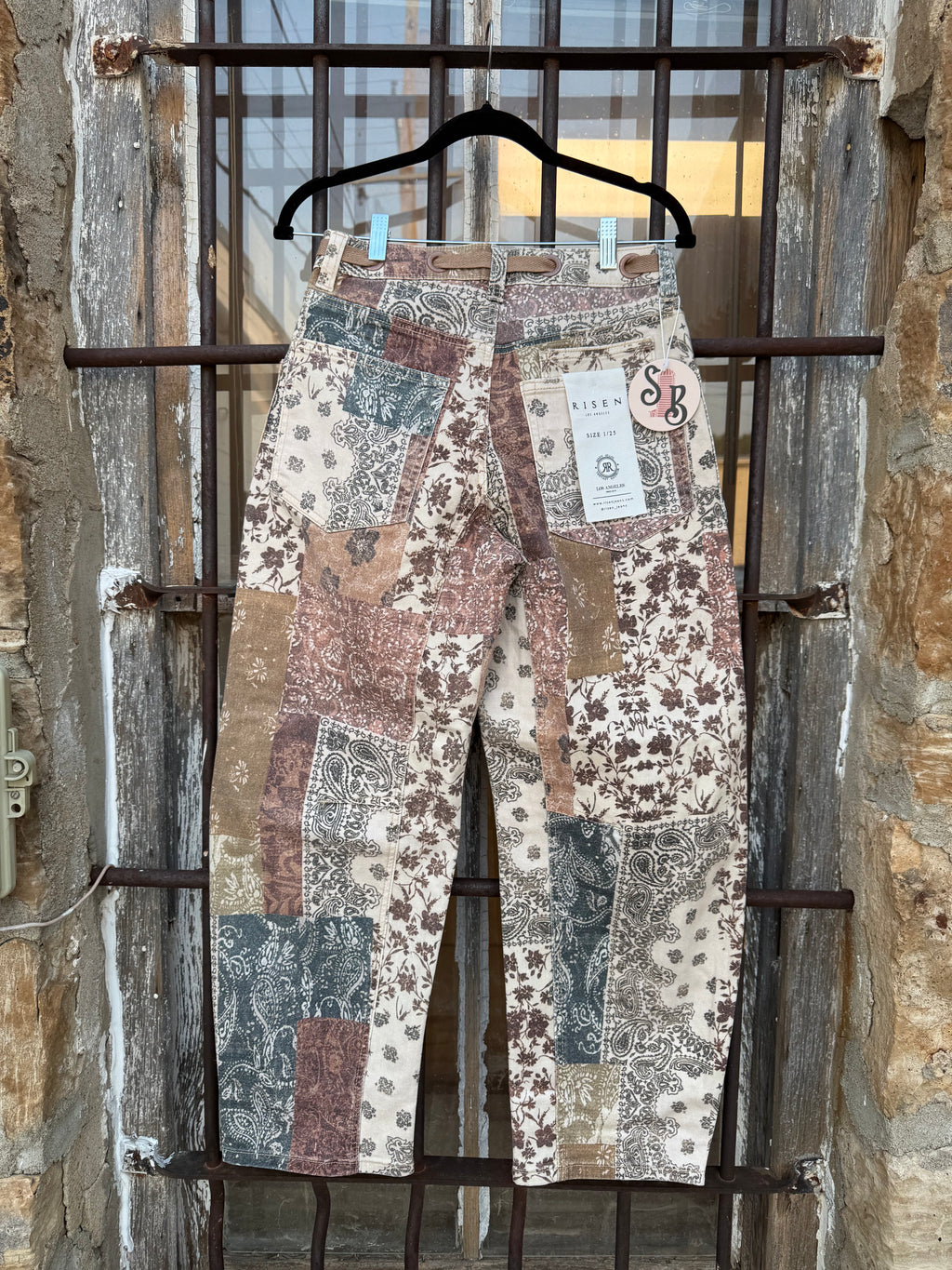 Risen Patchwork Perfection Barrel Jeans