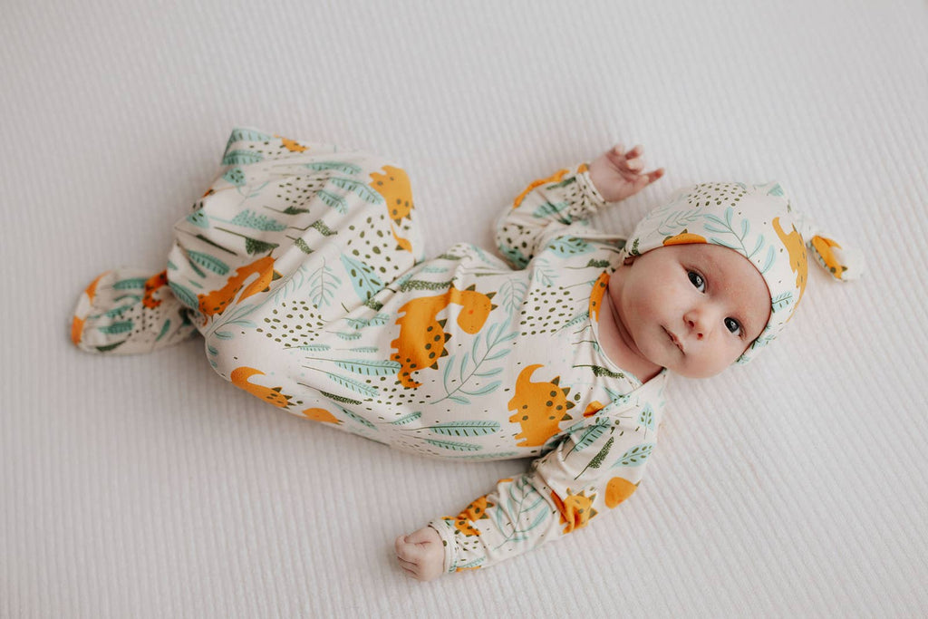 Tiny Roars Newborn Gown & Hat