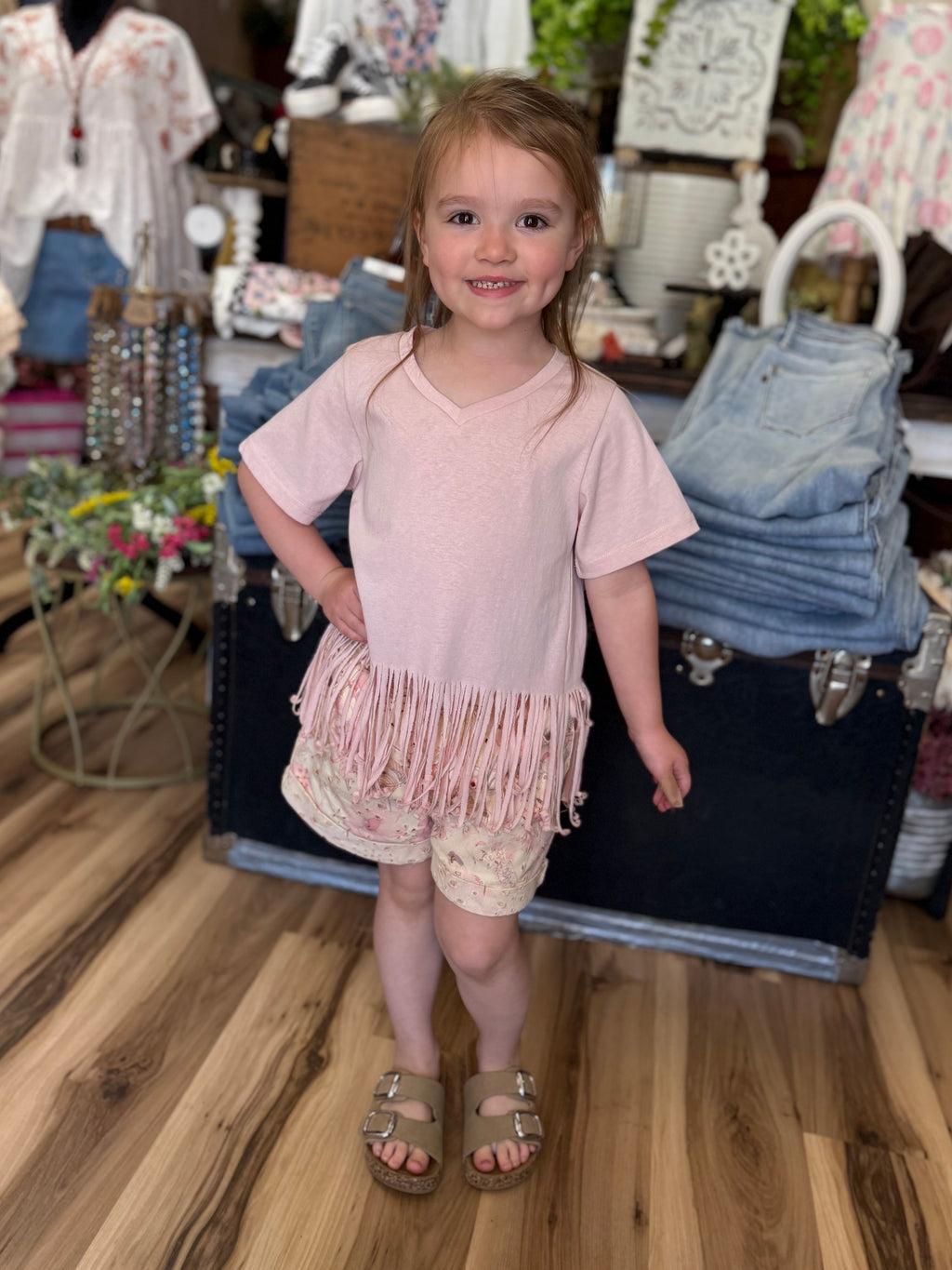 Little Bloom Eyelet Denim Shorts
