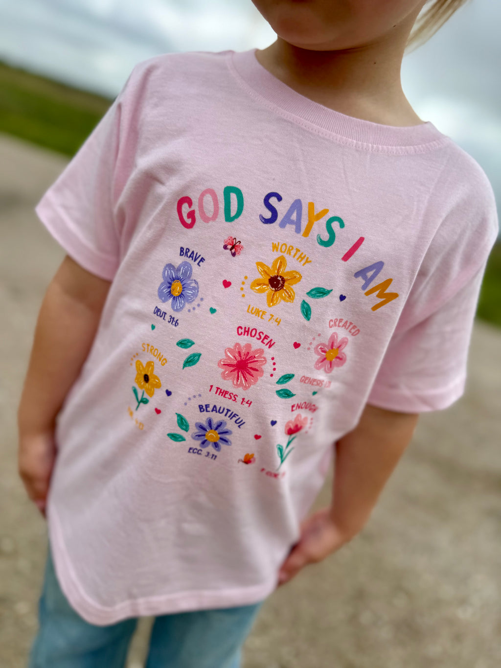 Pink God Says I Am Tee
