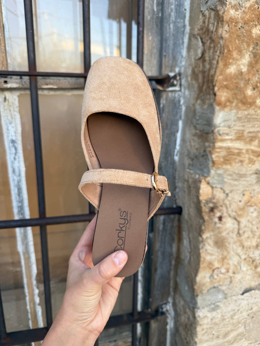 Corky’s Camel Faux Suede Me Time