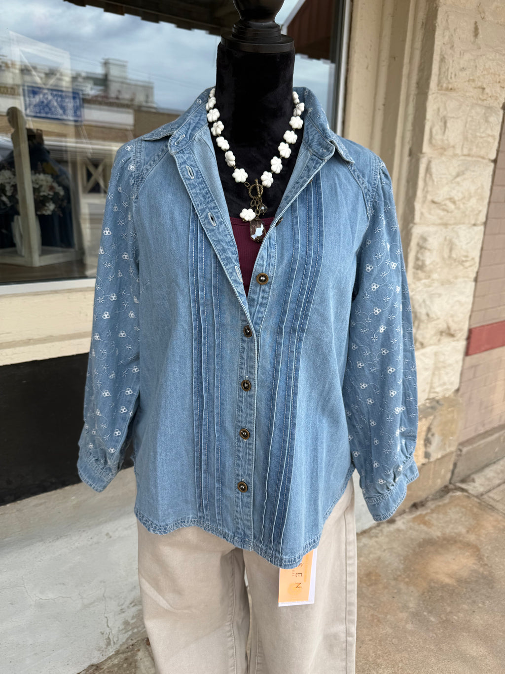 The Charlotte Denim Blouse