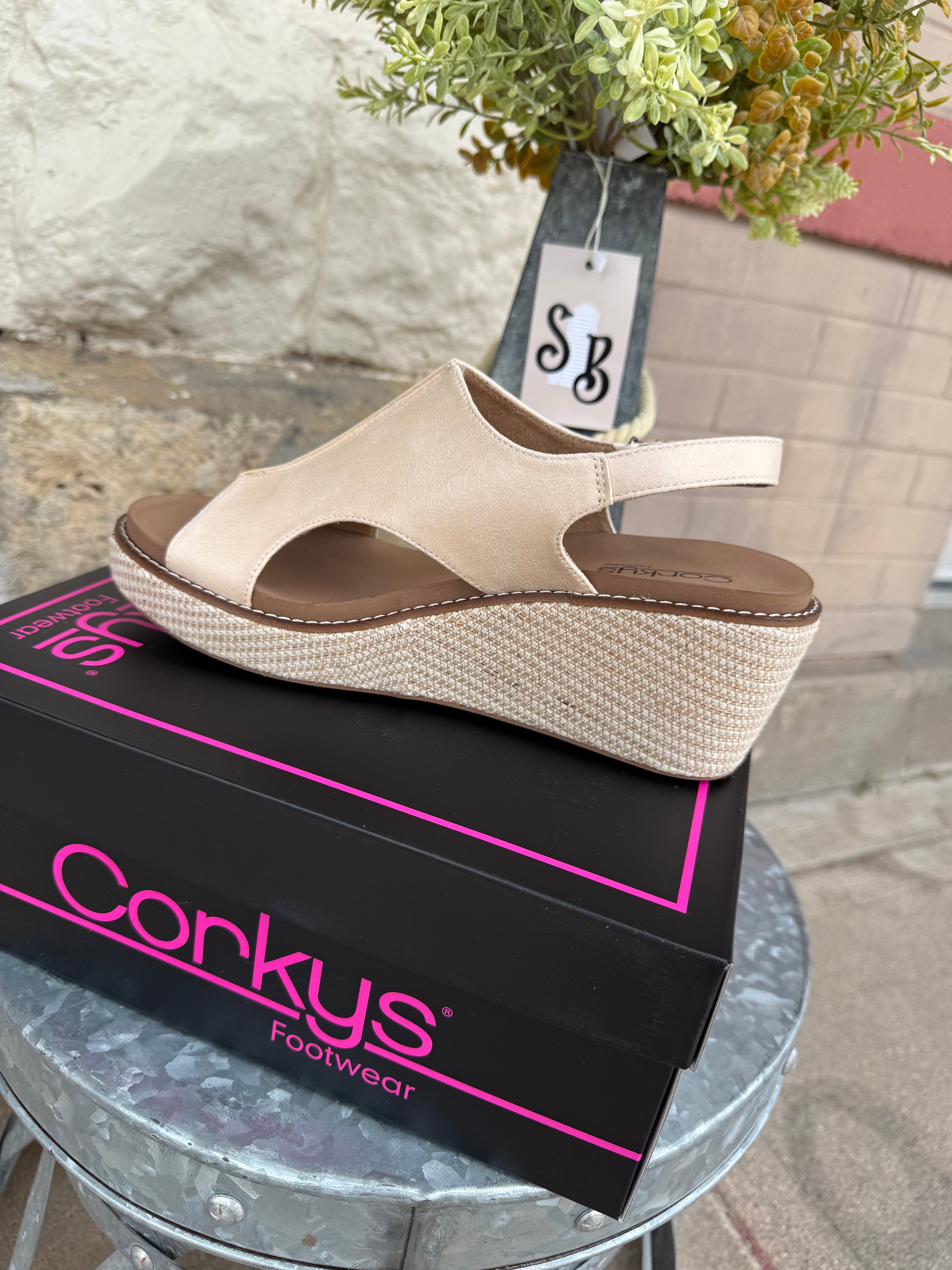 Corkys Ecru Carley Wedge