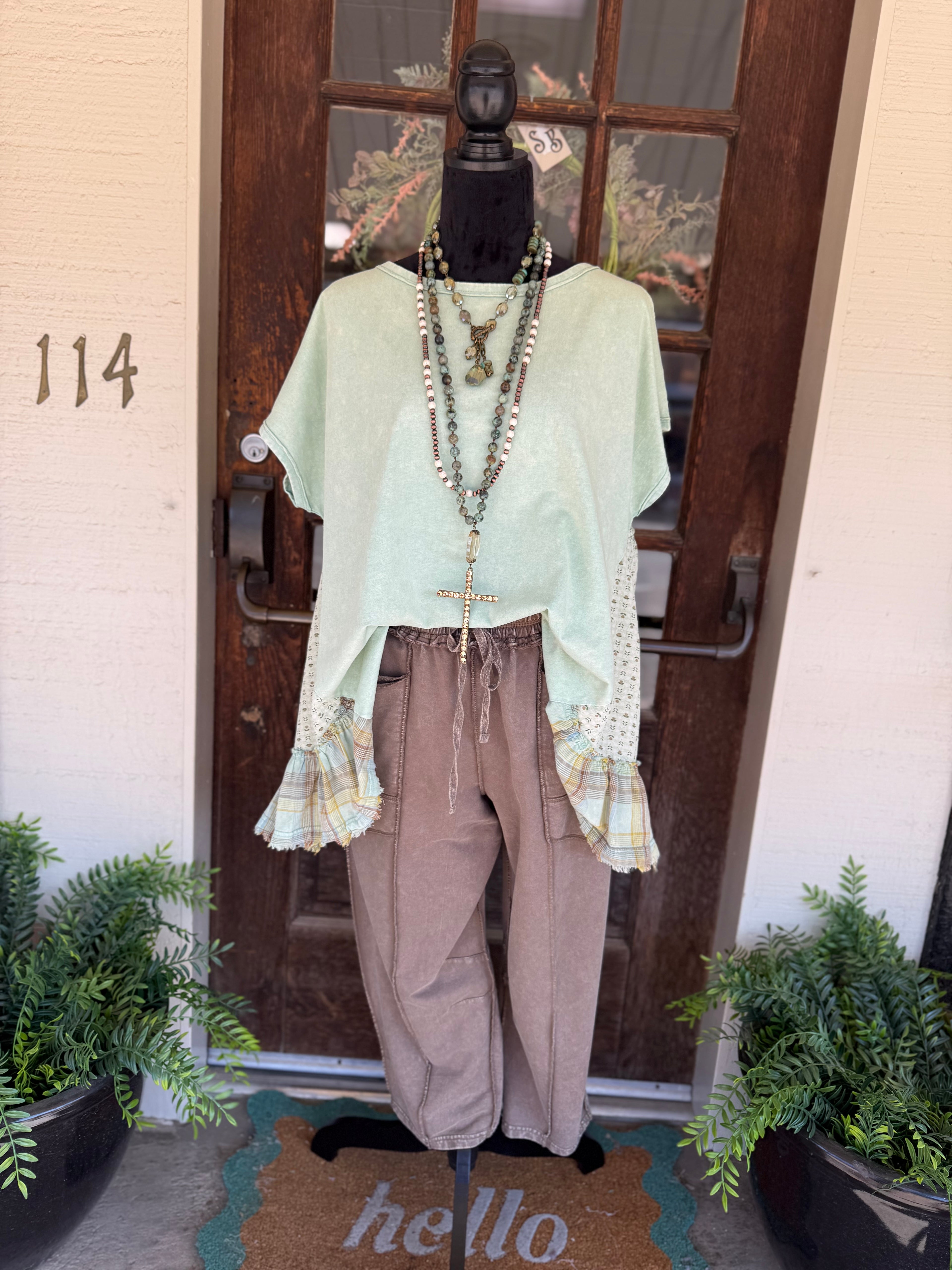 Mocha Mood Barrel Pants