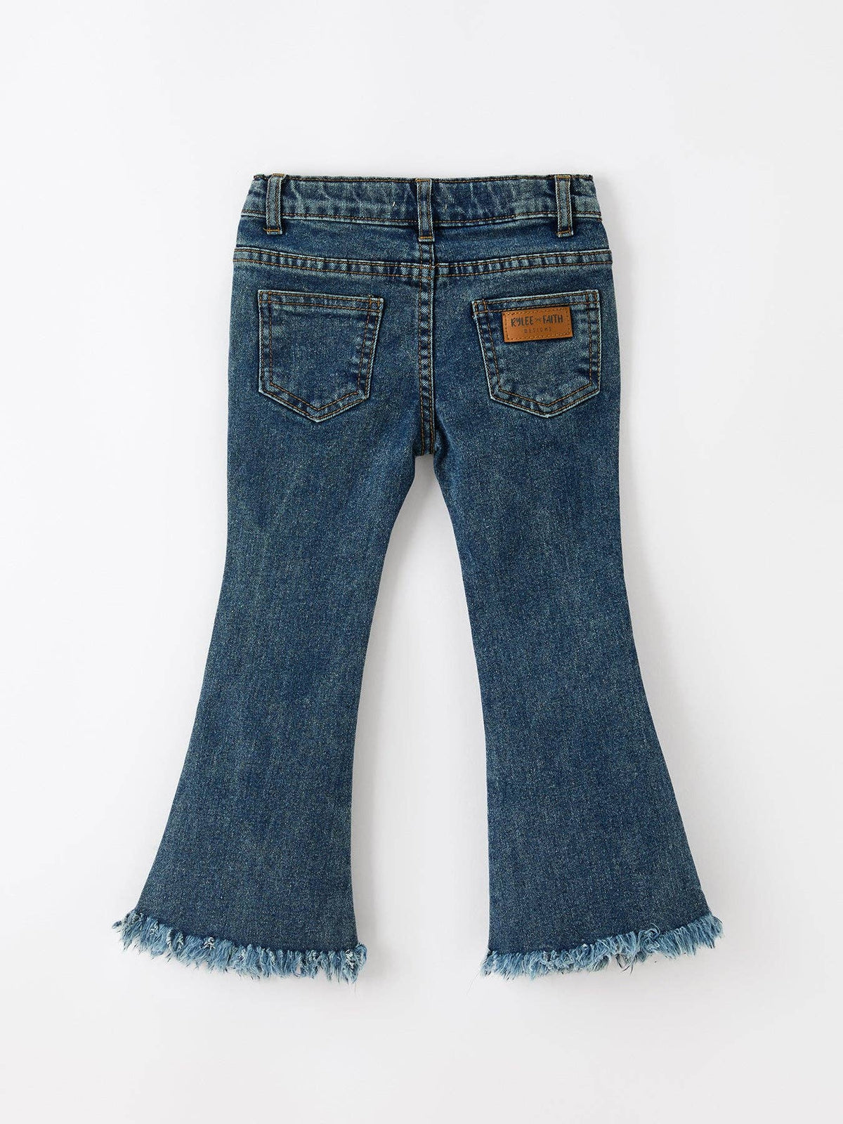 Girls Pumpkin Embroidered Flare Jeans
