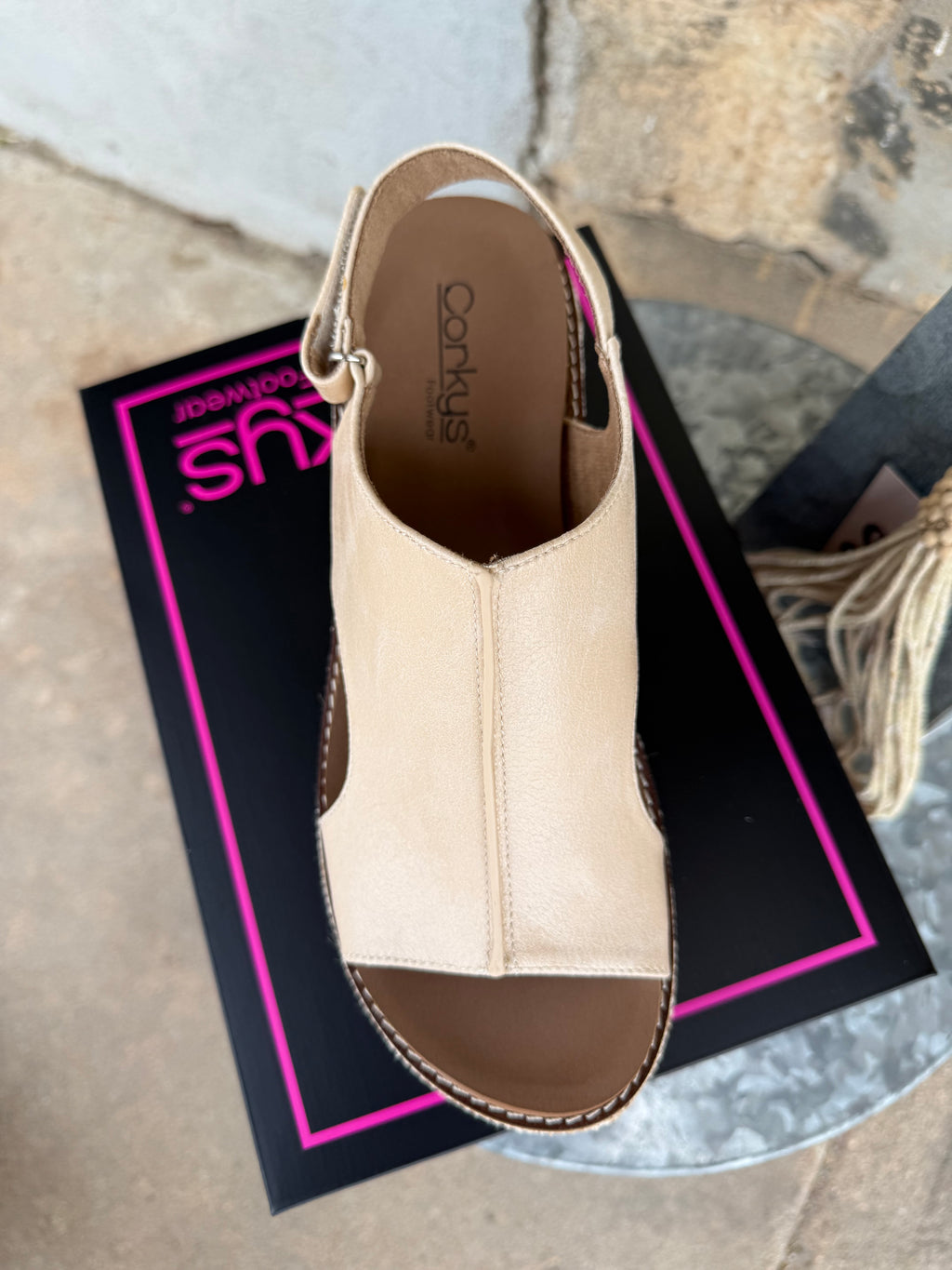 Corkys Ecru Carley Wedge