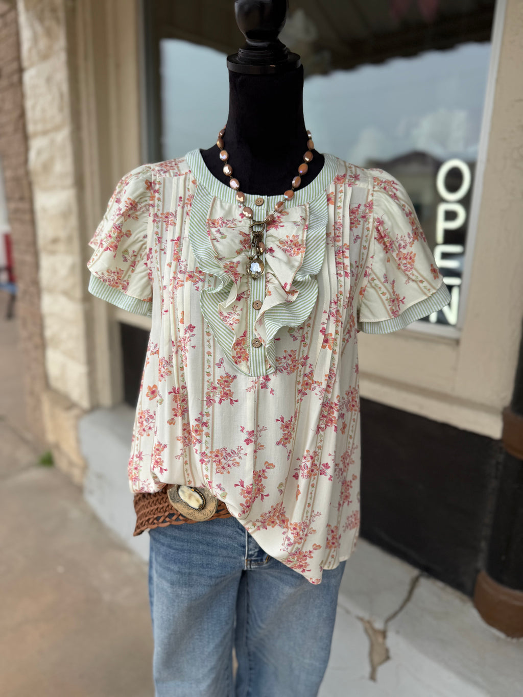 Spring Meadow Ruffle Top