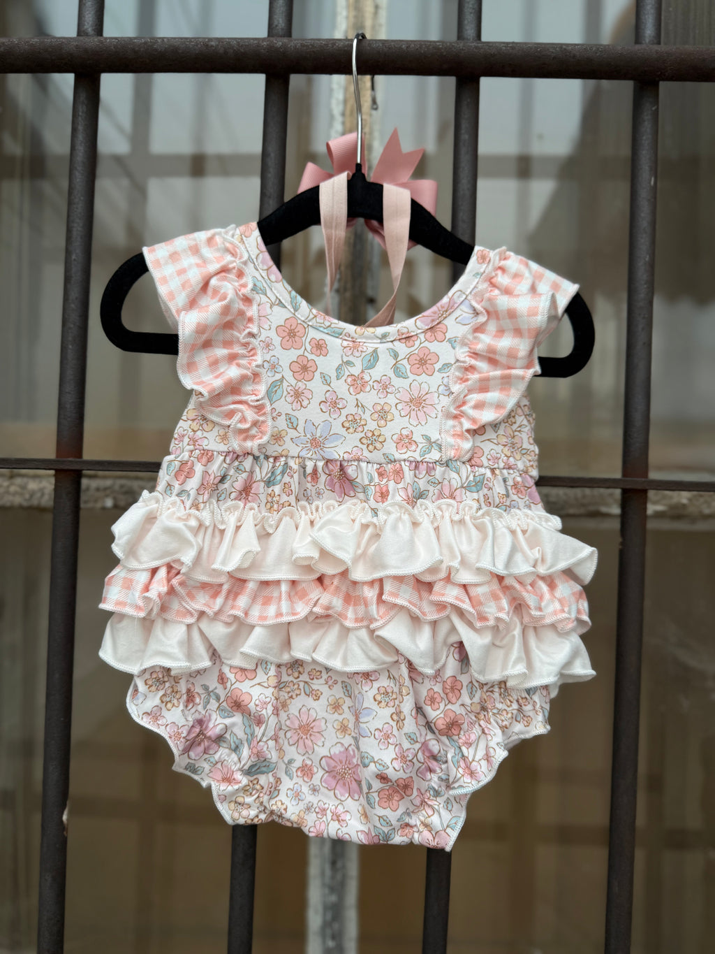 Sweet as Coral Ruffle Romper