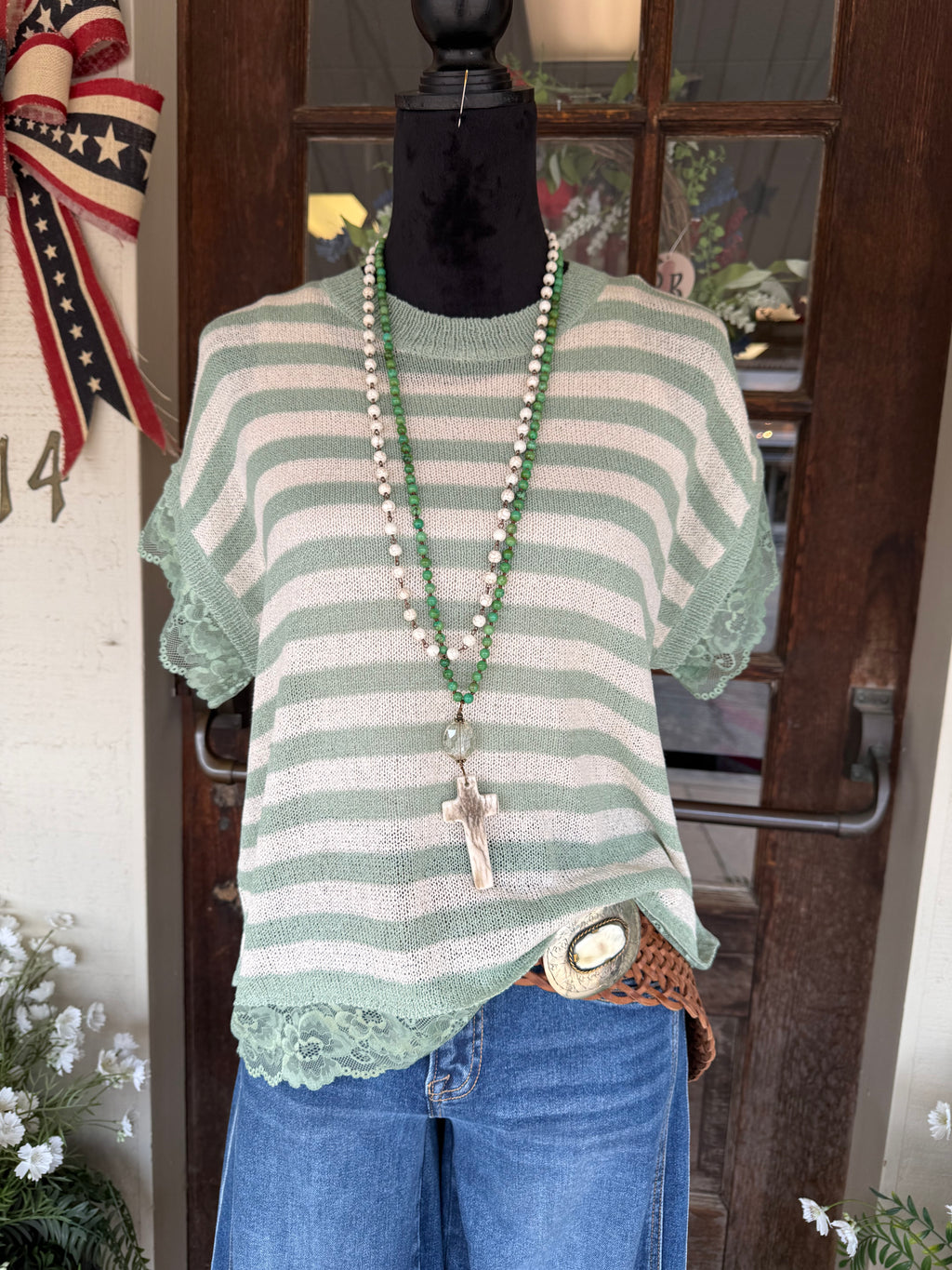 Olive Ease Knit Top
