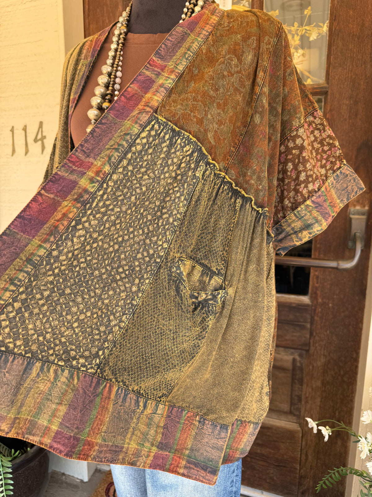 Amber Roads Patchwork Kimono