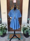 Denim Darling Pleated Dress