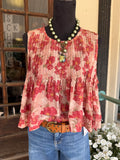 Blush Garden Pintuck Top