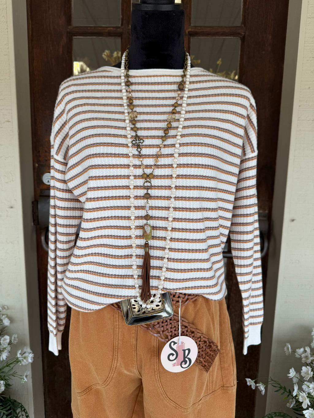 Golden Mocha Stripe Sweater