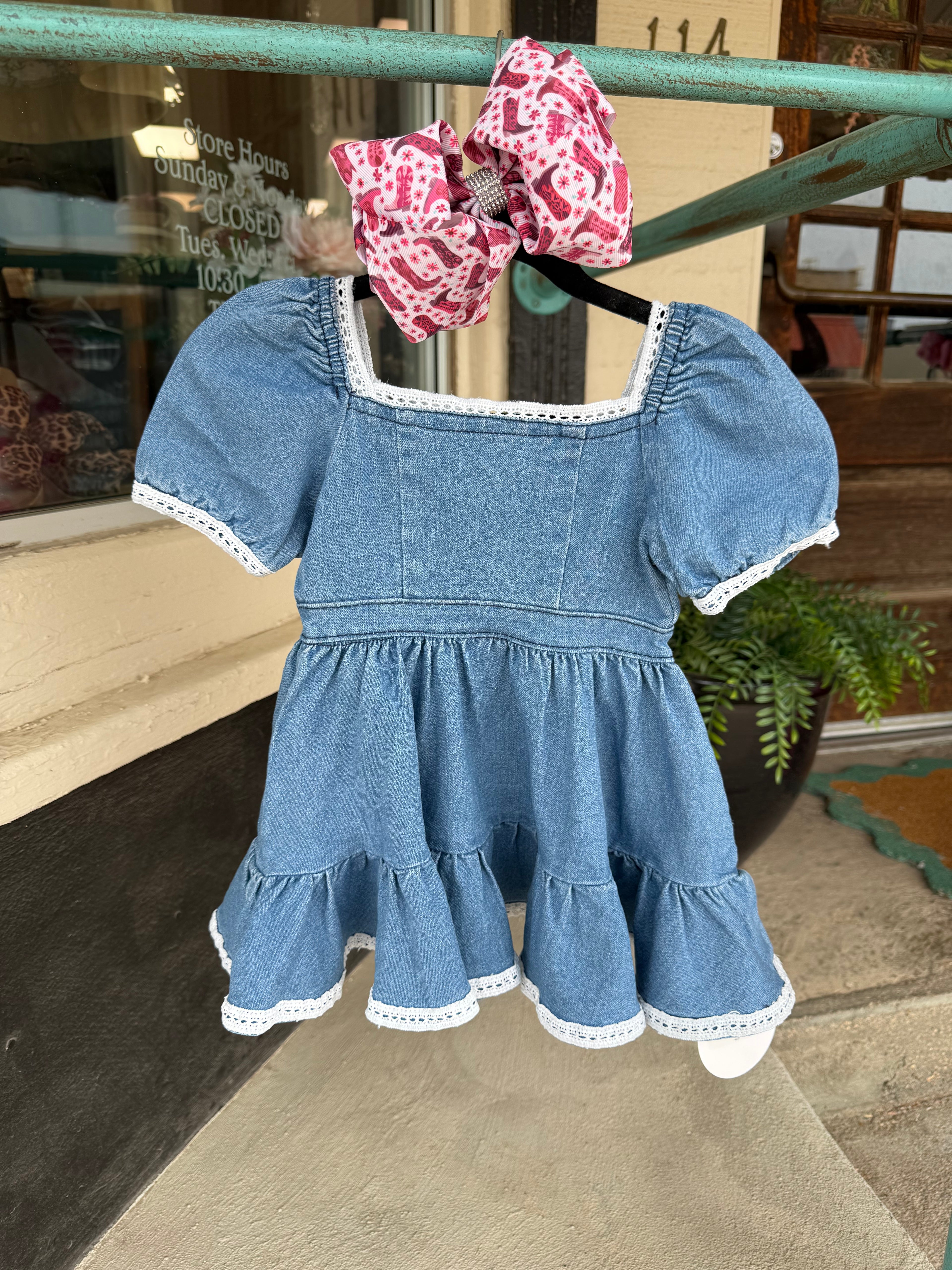 Little Bluebell Lace Twirl Dress