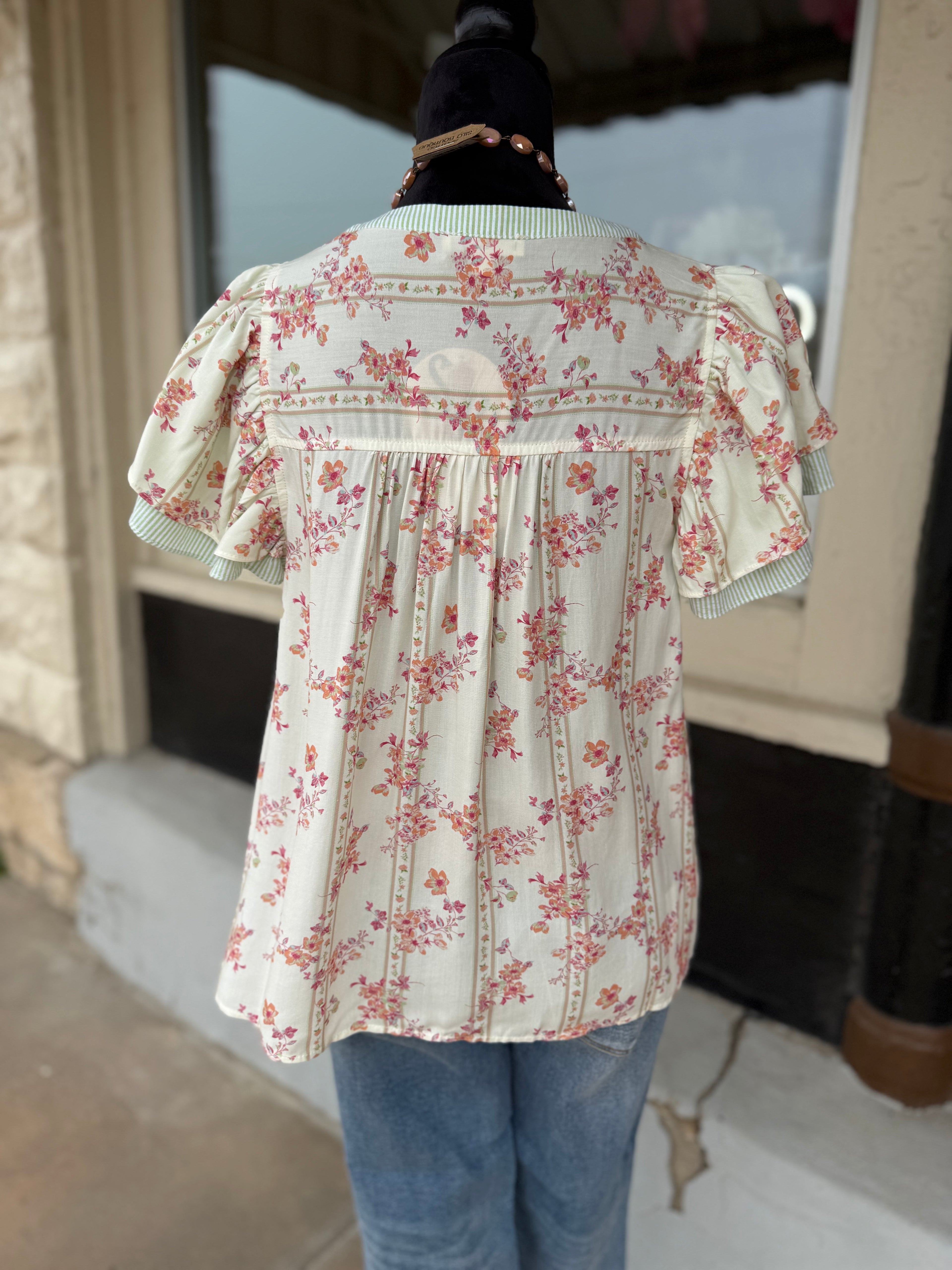 Spring Meadow Ruffle Top
