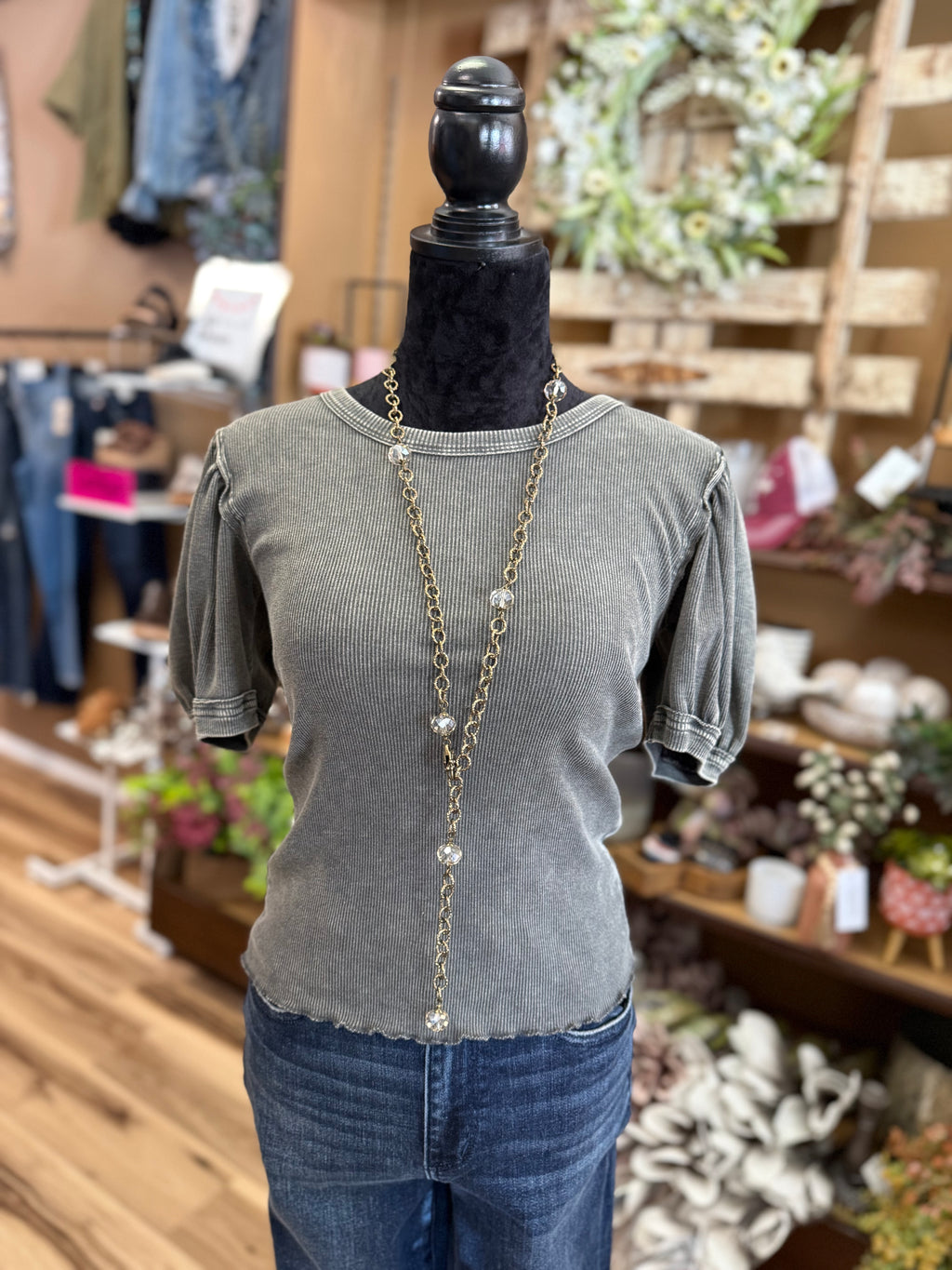 Smokey Puff Knit Top