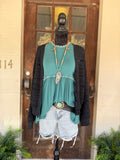 Midnight Bloom Crochet Cardigan