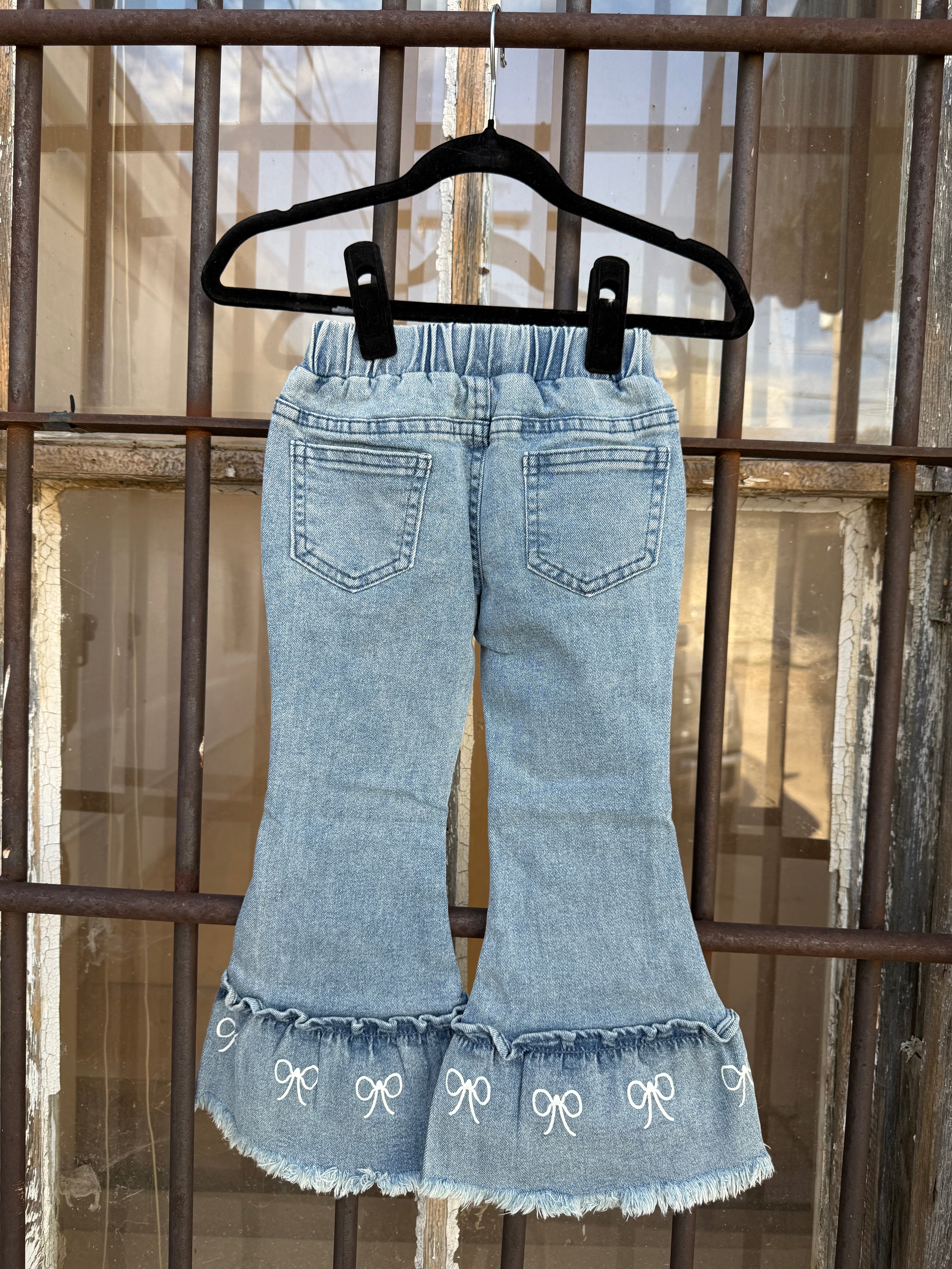 Coquette Bow Trim Jeans