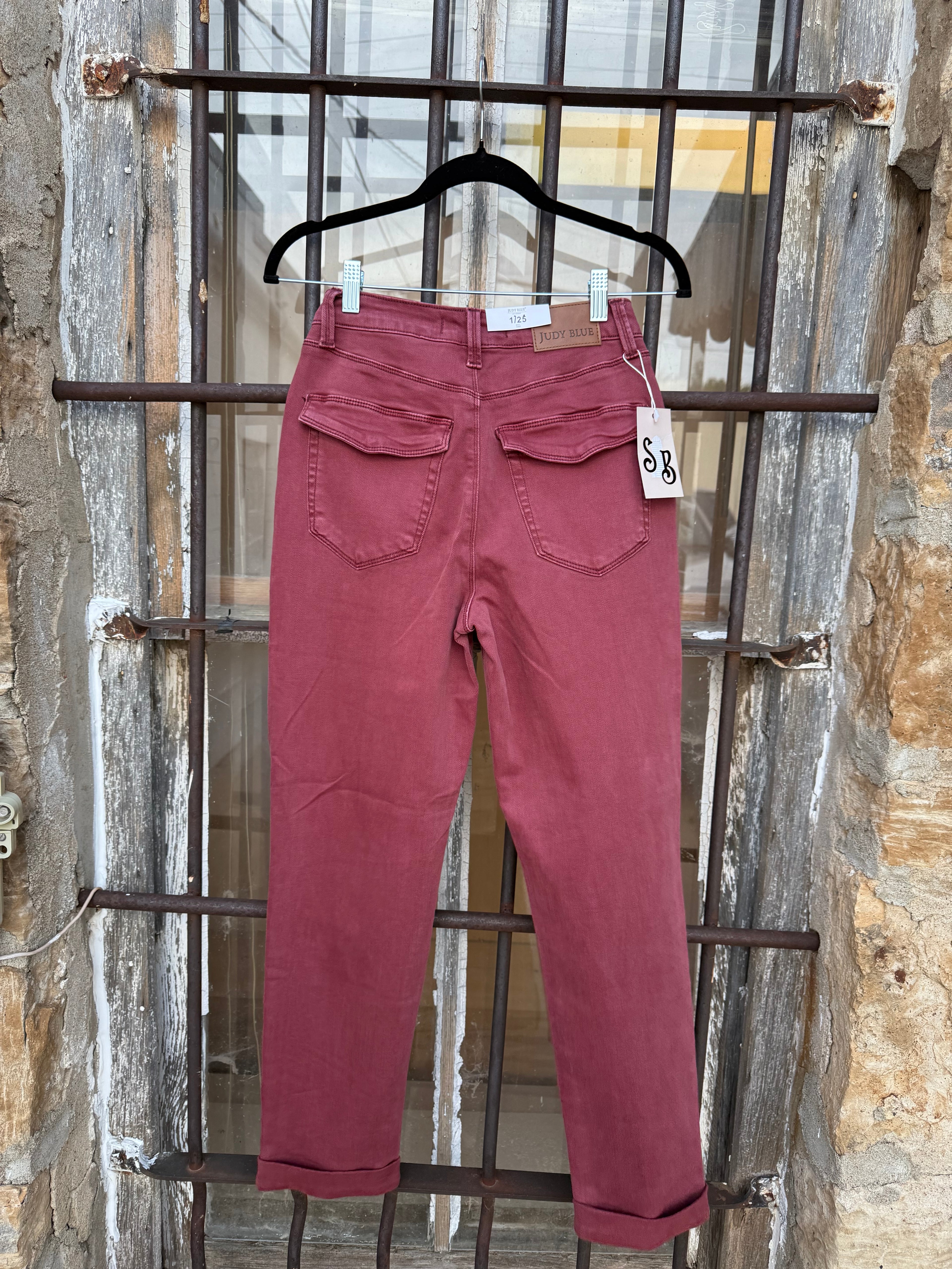JB Burgundy Aurora Weekender Jean