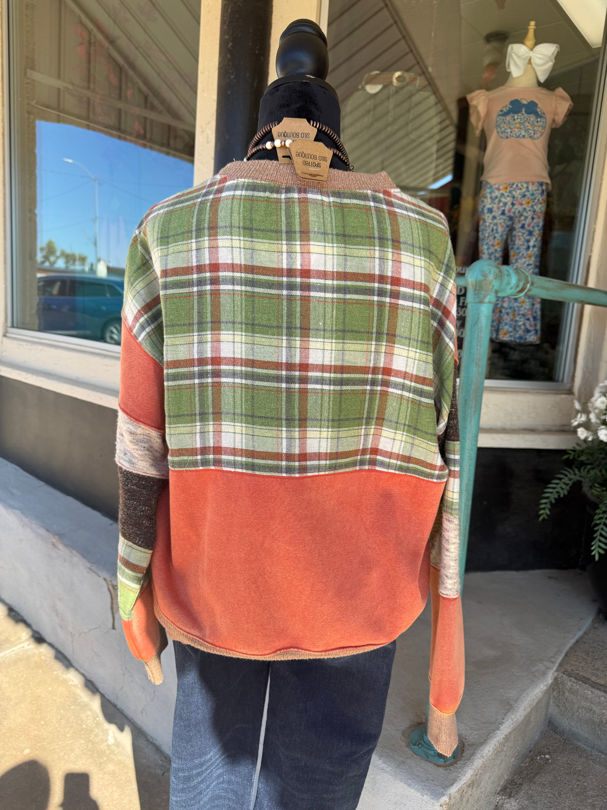 Autumn Roads Color Block Pullover
