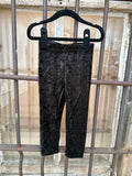 Black Crushed Velvet Leggings