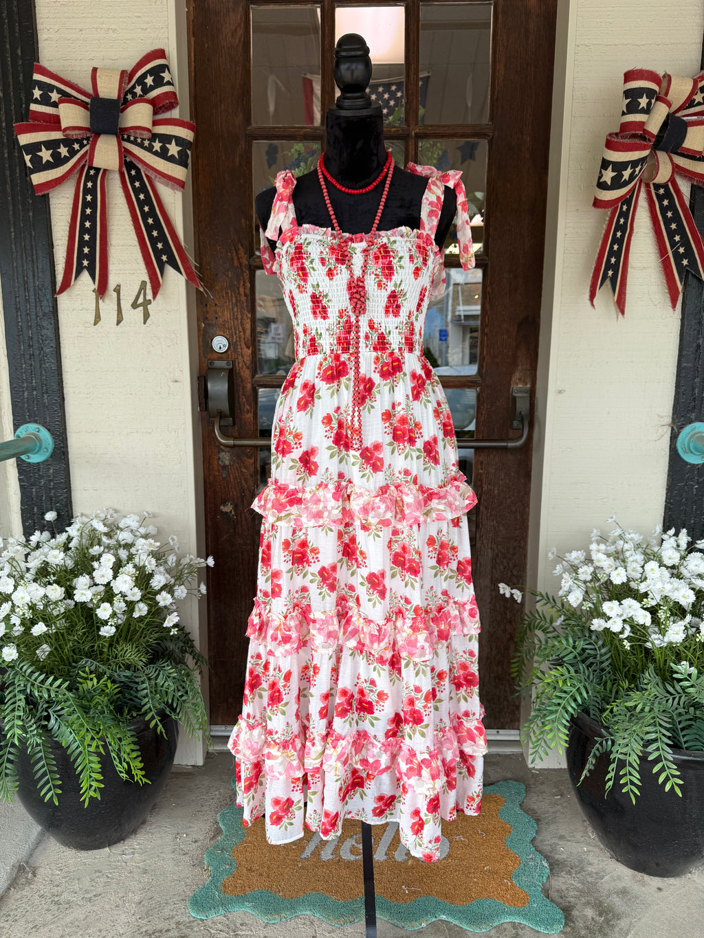 Rose Water Ruffle Dress