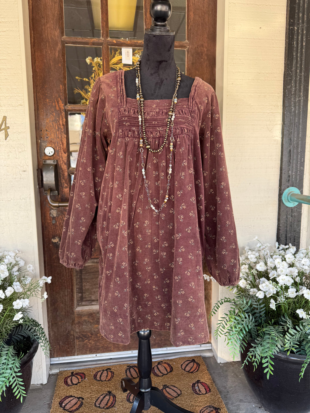 Country Roads Corduroy Dress