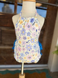 Blueberry Bloom Halter Ruffle Romper