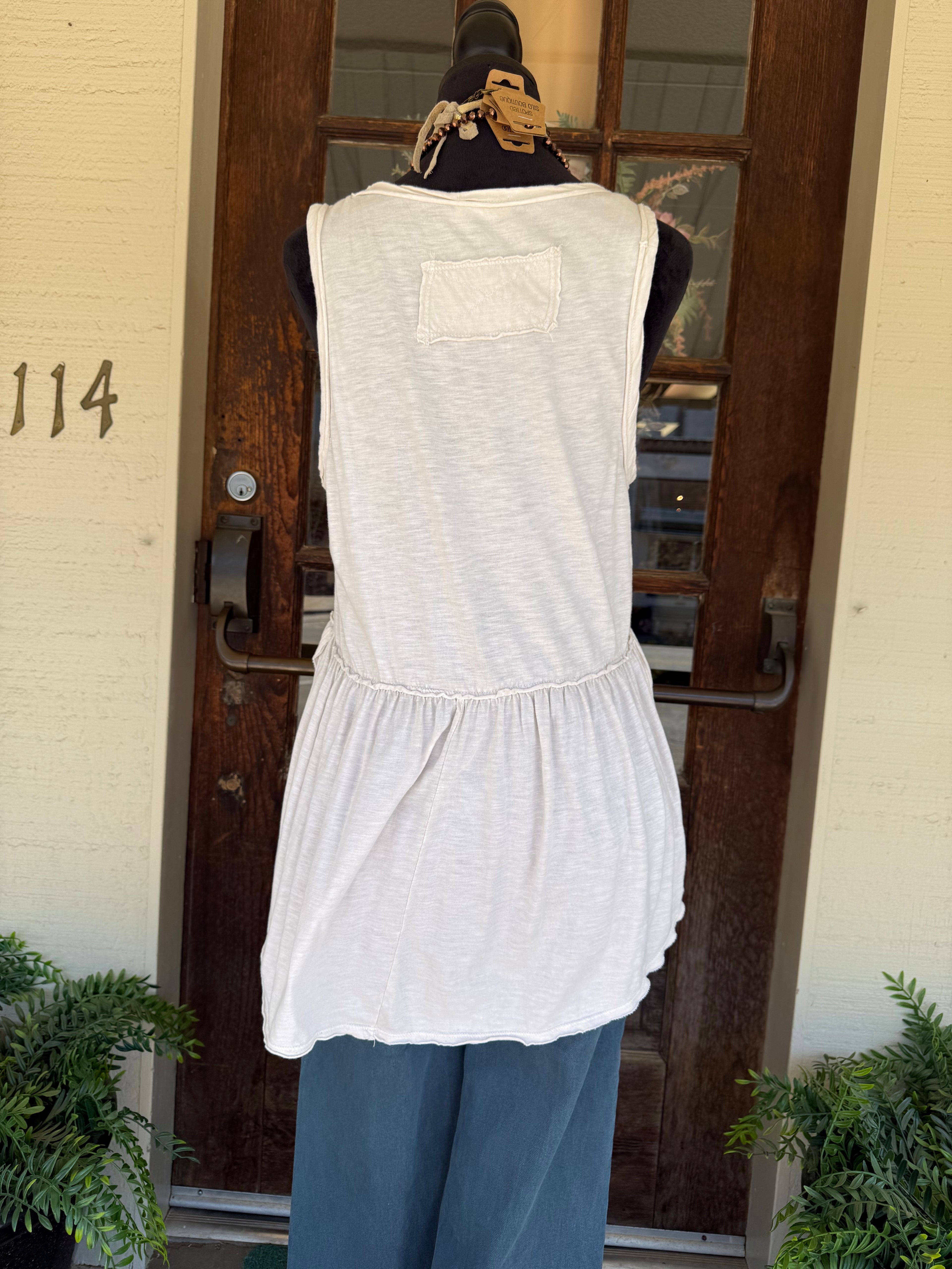 Heatwave Babydoll Tank - Natural