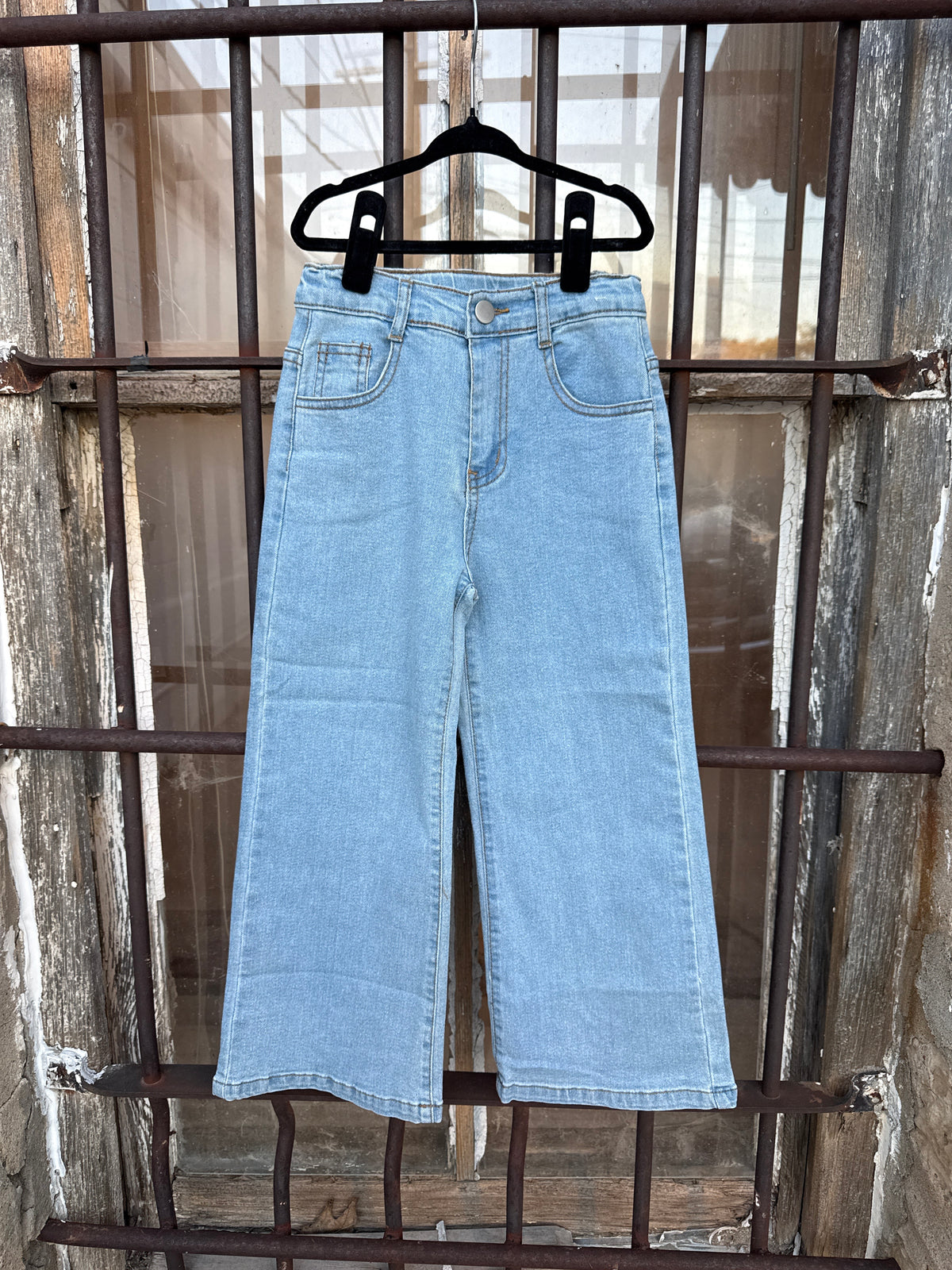 Girls Wide Leg Denim Jeans