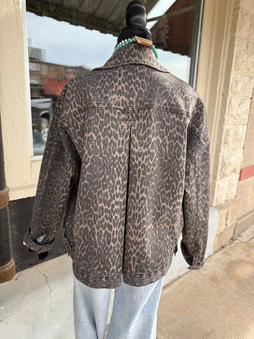 Leopard Denim Jacket