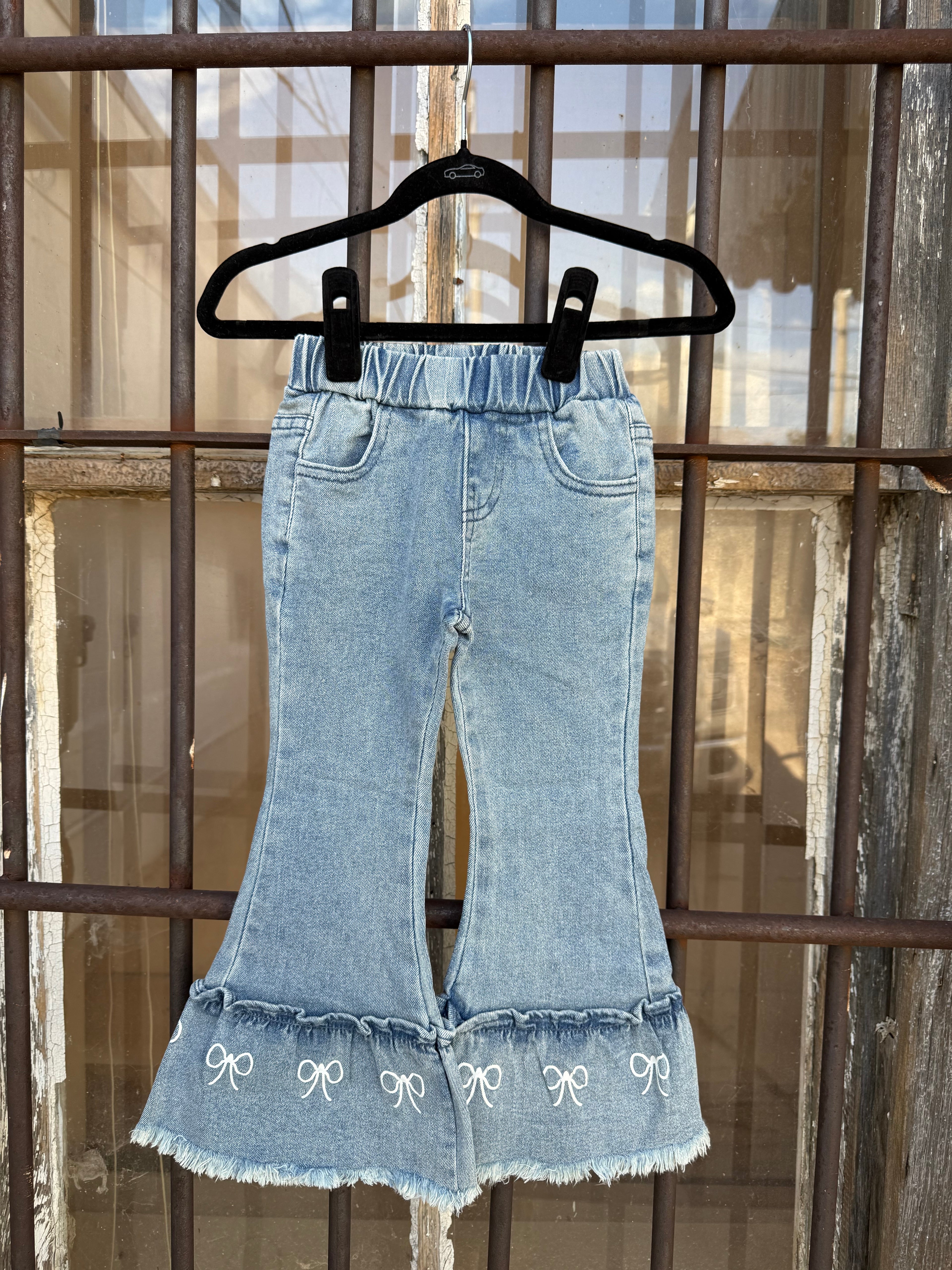 Coquette Bow Trim Jeans